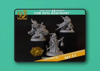 RPG – DnD Hero Characters – Titans of Adventure Set 57 – 3D Print Model