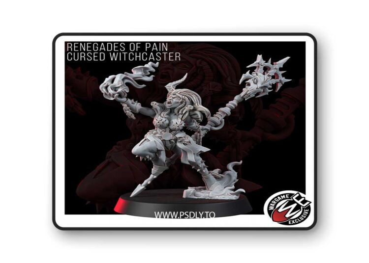 Renegades of Pain – Cursed Witchcaster – 3D Print Model 1 Renegades of Pain – Cursed Witchcaster – 3D Print Model