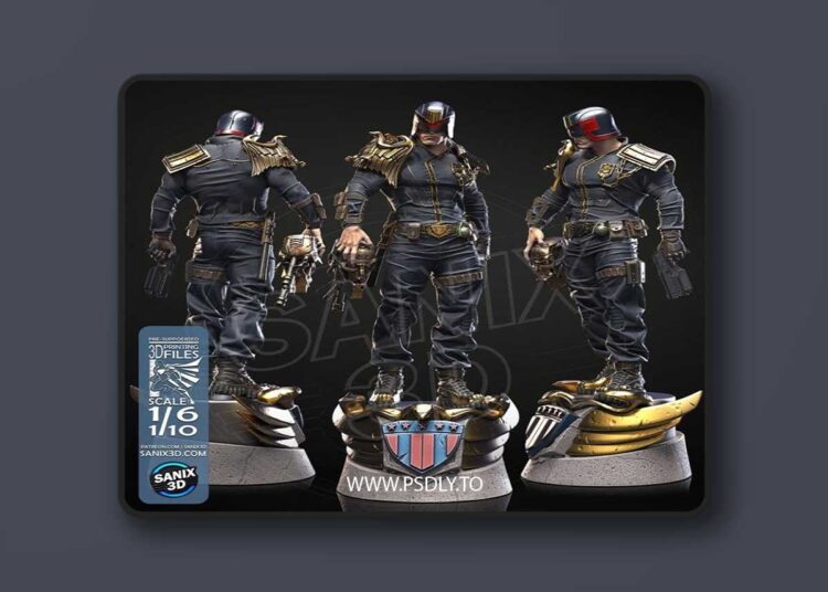 Sanix – Judge Dredd – 3D Print Model STL 1 Sanix – Judge Dredd – 3D Print Model STL