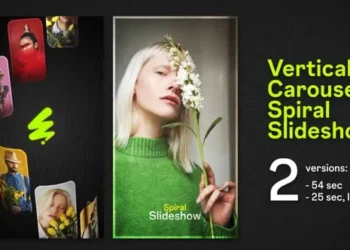 Videohive - Vertical Carousel Spiral Slideshow - 59694743