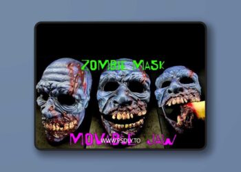 Zombie mask movable jaw – 3D Print Model STL