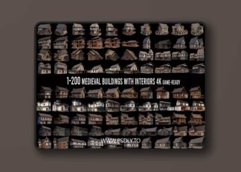 1 - 200 OLD MEDIEVAL HOUSES BUILDINGS PACK 4K GameReady