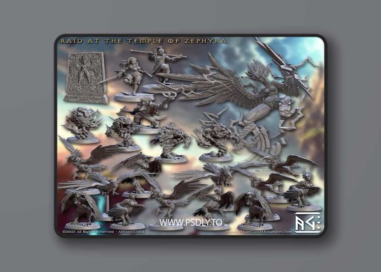 Artisan Guild – August 2025 – Raid at the Temple of Zephyra – 3D Print Model 1 Artisan Guild – August 2025 – Raid at the Temple of Zephyra – 3D Print Model