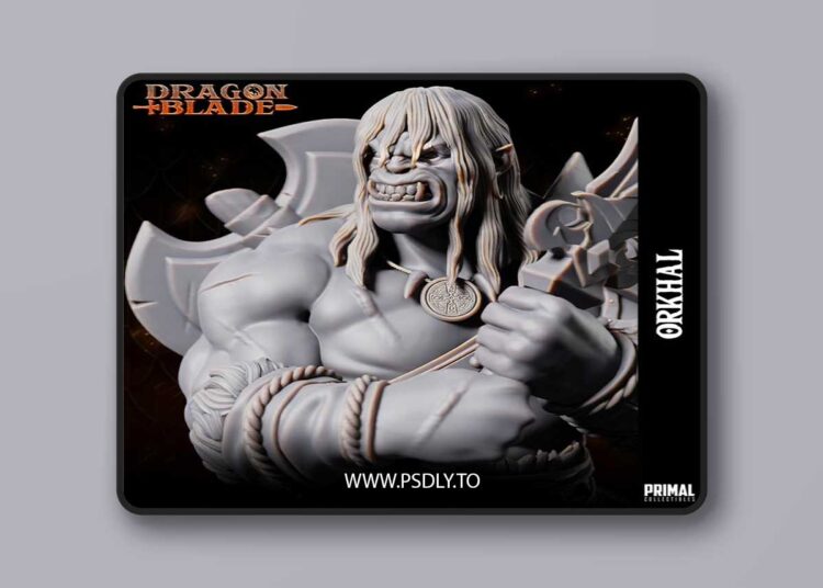 Barbarian Orc – Orkhal – 3D Print Model 1 Barbarian Orc – Orkhal – 3D Print Model
