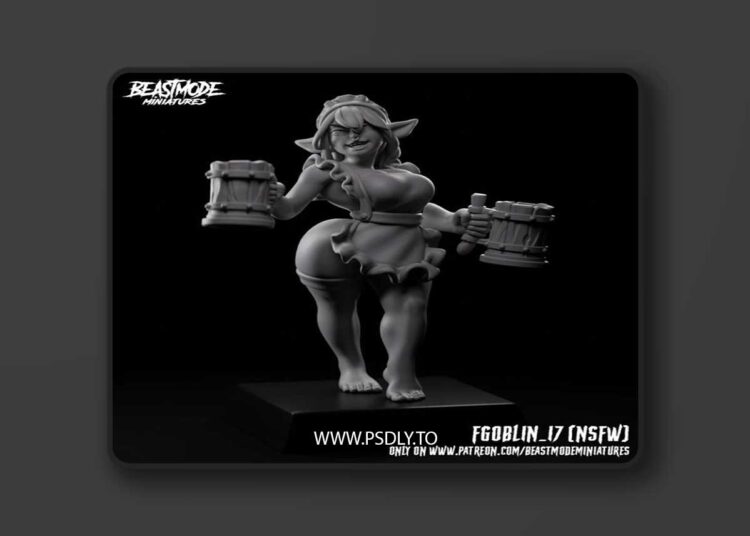 Beastmode Miniatures – Female Goblin 17 – 3D Print Model STL 1 Beastmode Miniatures – Female Goblin 17 – 3D Print Model STL