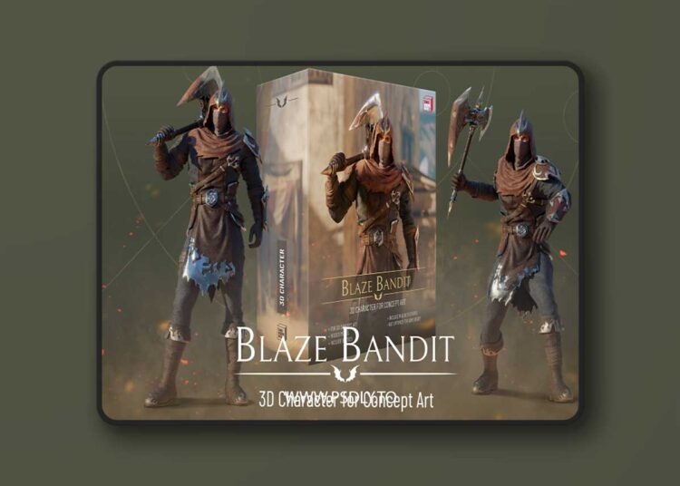 Blaze Bandit – 3D Character for Concept Art 1 Blaze Bandit – 3D Character for Concept Art