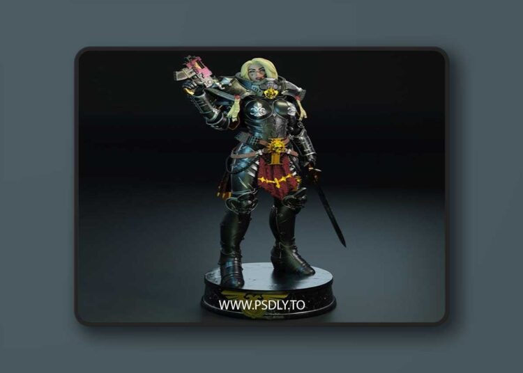 BrunoArt3D – Sister of Battle from Warhammer – 3D Print Model STL 1 BrunoArt3D – Sister of Battle from Warhammer – 3D Print Model STL