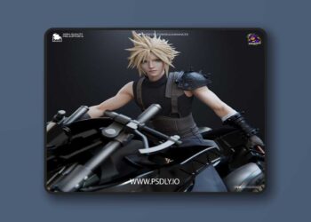 Bulkamancer – Cloud Strife on Hardy-Daytona – Final Fantasy VII – 3D Print Model