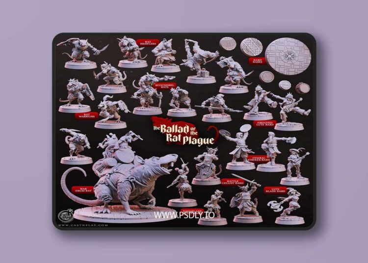 Cast n Play – The Ballad of the Rat Plague Set – 3D Print Model 1 Cast n Play – The Ballad of the Rat Plague Set – 3D Print Model