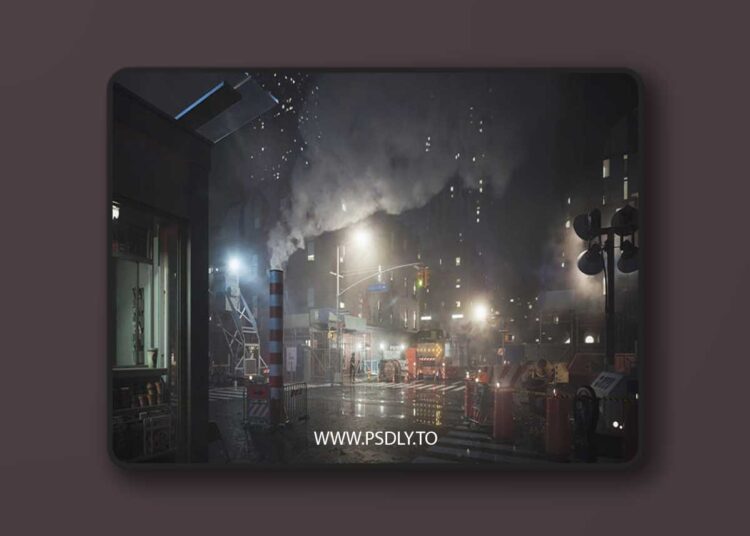 City Streets 3D Kitbash Model 1 City Streets 3D Kitbash Model