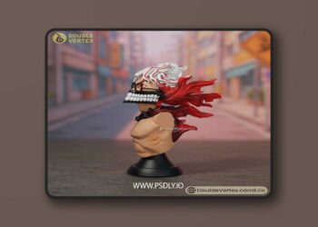 Double Vertex – Okarun Takakura Ken – Dandadan Bust – 3D Print Model STL