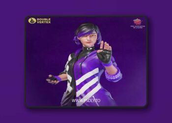 Double Vertex – Reina Mishima – Tekken 8 Fanart – 3D Print Model STL