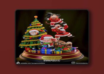 Dragon Ball Christmas Diorama – 3D Print Model