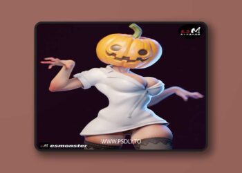 E.S Monster – Lady Pumpkin – 3D Print Model STL