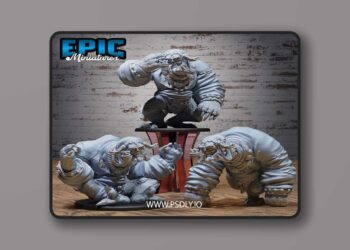 Epic Miniatures – Grand Carnival Set – Circus and Entertainment Collection – Horror Clown Encounter – 3D Print Model