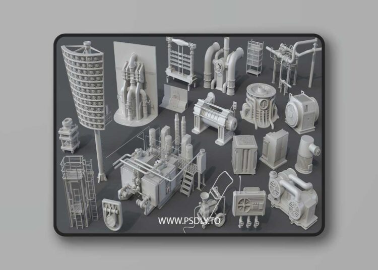 Factory Units 5 - 20 pieces for Unreal Engine 1 Factory Units 5 - 20 pieces