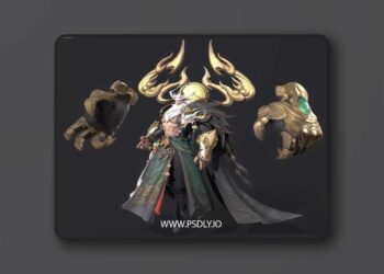 Iron fist smiles proudly Low-poly 3D Model