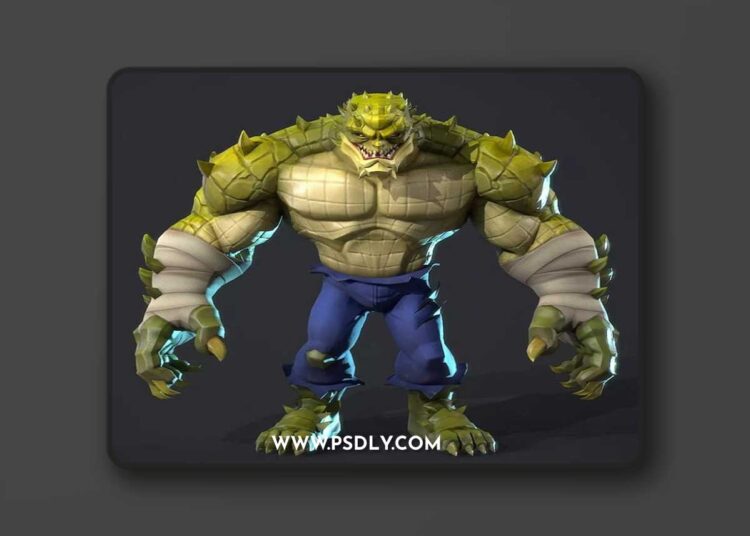 Killer Kroc Low-poly 3D Model 1 Killer Kroc Low-poly 3D Model