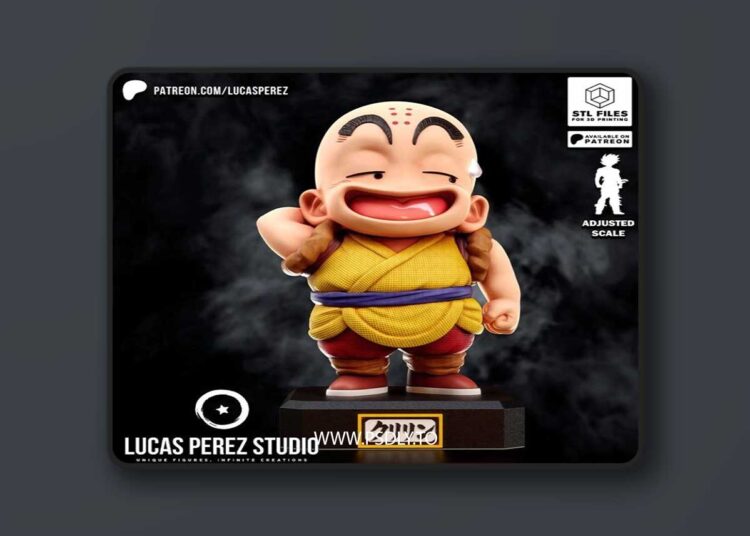 Lucas Perez – Dragon Ball – Krillin Kid – 3D Print Model STL 1 Lucas Perez – Dragon Ball – Krillin Kid – 3D Print Model STL