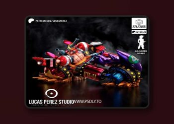 Lucas Perez – Franky Whit Black Rhino – 3D Print Model STL