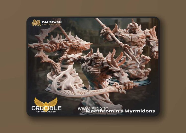 Maethromin’s Myrmidons – 3D Print Model 1 Maethromin’s Myrmidons – 3D Print Model