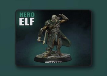 Necropunks Miniatures – HERO ELF – 3D Print Model