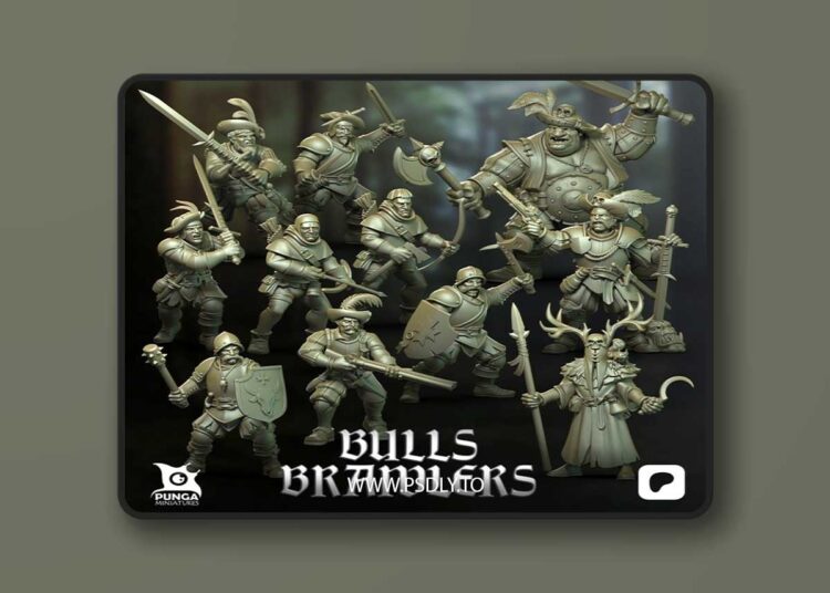 Punga Miniatures – Bulls Brawlers – 3D Print Model 1 Punga Miniatures – Bulls Brawlers – 3D Print Model