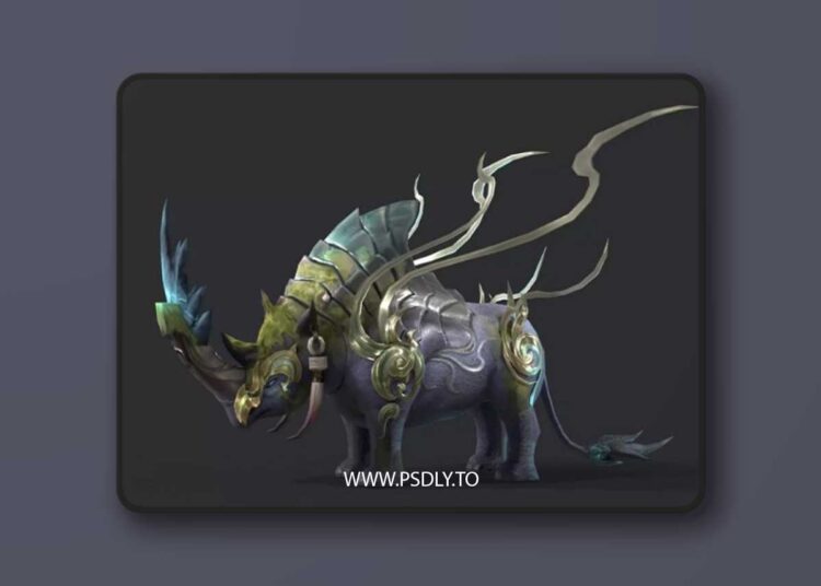 Rhinoceros Low-poly 3D Model 1 Rhinoceros Low-poly 3D Model