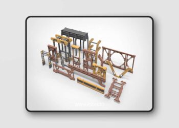 Sci-Fi Architecture Kitbash 36 - 3D Models