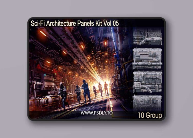 Sci-Fi Architecture Panels Kit Vol 05 1 Sci-Fi Architecture Panels Kit Vol 05