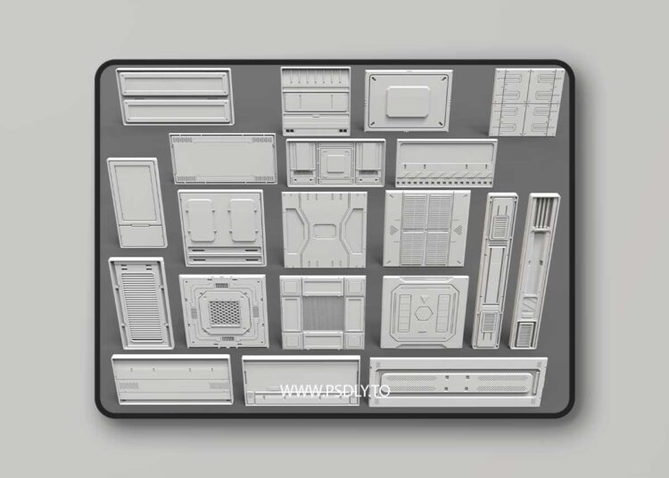 Sci-Fi Panels - 20 pieces - Collection - 2 1 Sci-Fi Panels - 20 pieces - Collection - 2