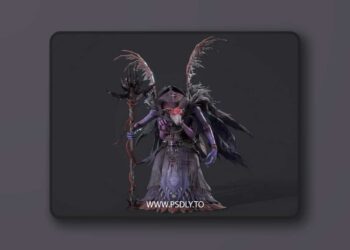 Sheep-headed wizard Low-poly 3D Model