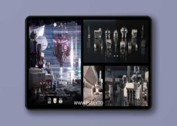 Space Base – Sci Fi Modules, Buildings & Environment Assets 3D Kitbash Pack