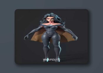 Superwoman Earth 3 Low-poly 3D model