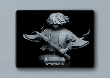 Tanuki Figures – Zenitsu Bust – 3D Print Model STL