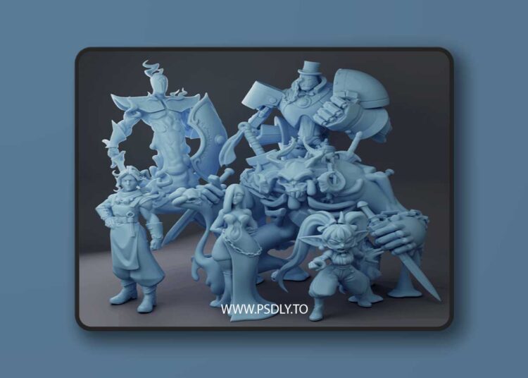 Twin Goddess Miniatures December 2024 – 3D Print Model 1 Twin Goddess Miniatures December 2024 – 3D Print Model