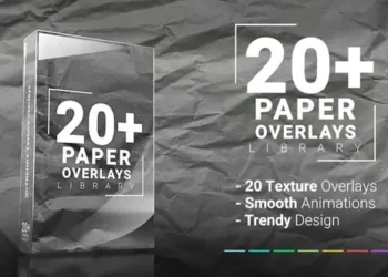 Videohive - Paper Scratched Texture Overlays – Vintage Grunge Surface Pack For DaVinci Resolve - 60271953