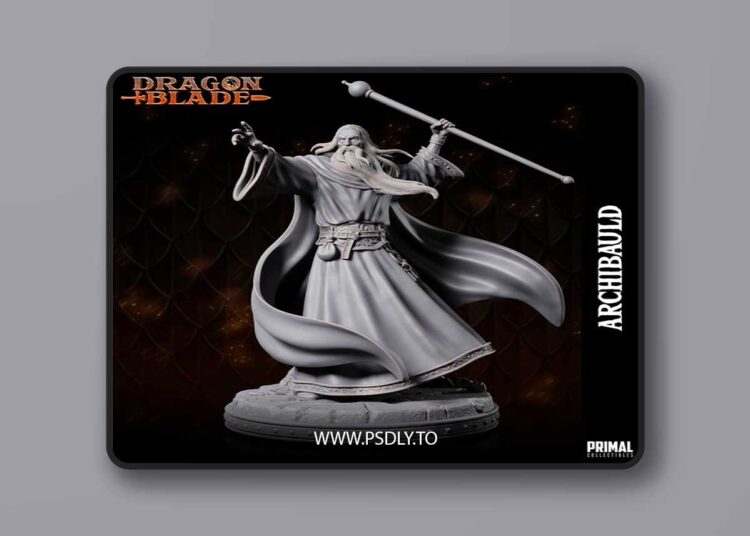 White Wizard – Archbauld – 3D Print Model 1 White Wizard – Archbauld – 3D Print Model