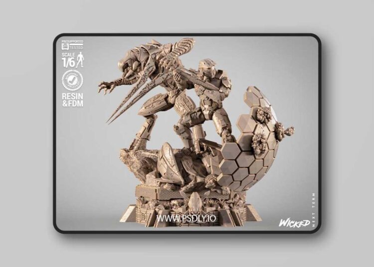 Wicked – Halo Diorama – 3D Print Model STL 1 Wicked – Halo Diorama – 3D Print Model STL