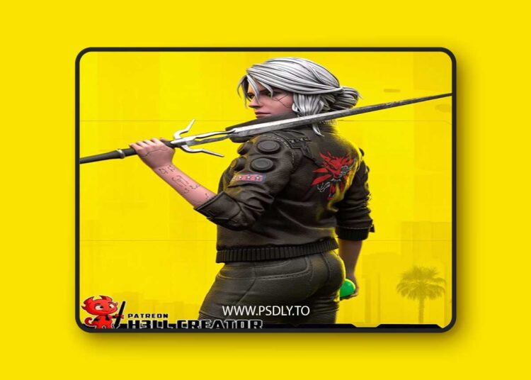 H3LL creator – The Witcher – Ciri Cyberpunk 2077 – 3D Print Model STL 1 h3LL creator – The Witcher – Ciri Cyberpunk 2077 – 3D Print Model STL