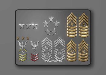 3D Military Insignia Set (4.12 - 4.27, 5.0 - 5.7)