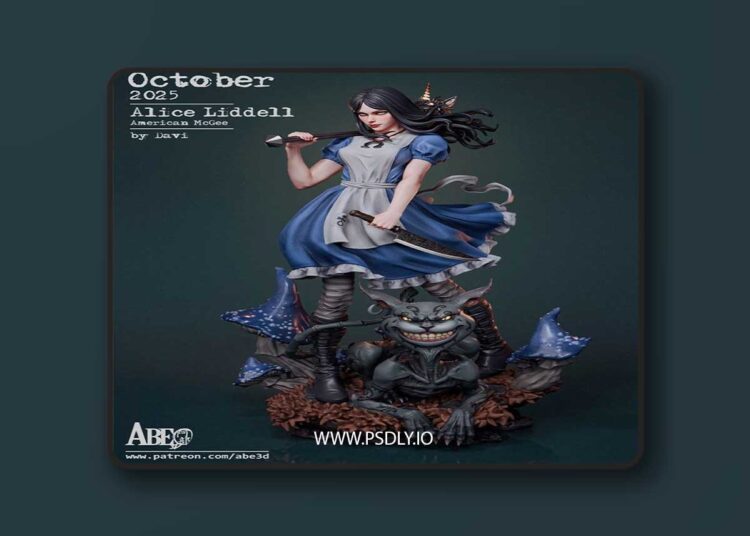 Abe3D – Alice Liddell – 3D Print Model STL 1 Abe3D – Alice Liddell – 3D Print Model STL