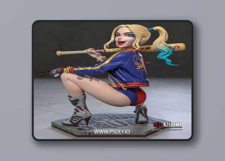 Azerama – Harley Quinn – 3D Print Model 1 Azerama – Harley Quinn – 3D Print Model