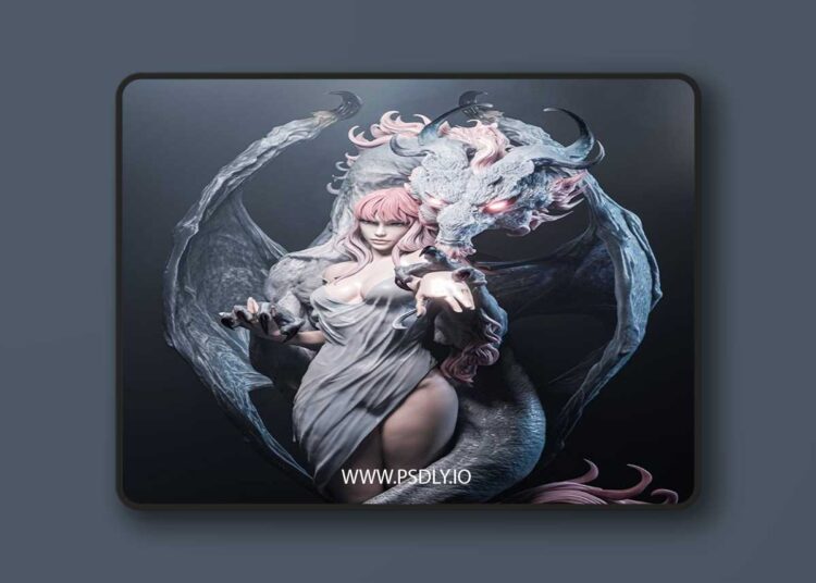 CA 3D Studios – Dragon Girl – 3D Print Model STL 1 CA 3D Studios – Dragon Girl – 3D Print Model STL