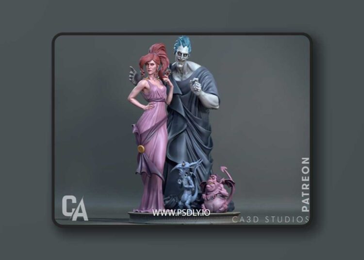 CA 3D Studios – Hades and Megara Hercules – 3D Print Model STL 1 CA 3D Studios – Hades and Megara Hercules – 3D Print Model STL