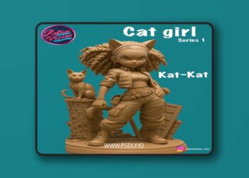 Cat Girl Kat Kat – Series 1 – 3D Print Model