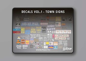 Decals VOL.1 - Town Signs (5.1 – 5.7)