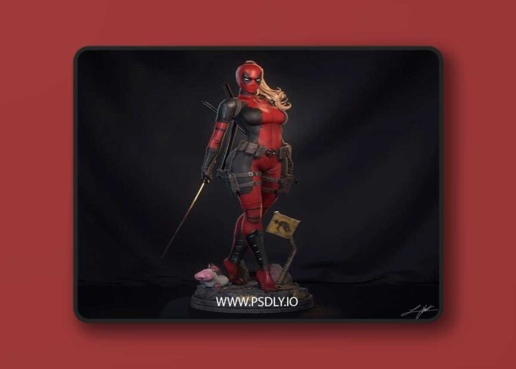 E.S Monster – Lady Deadpool – 3D Print Model STL 1 E.S Monster – Lady Deadpool – 3D Print Model STL