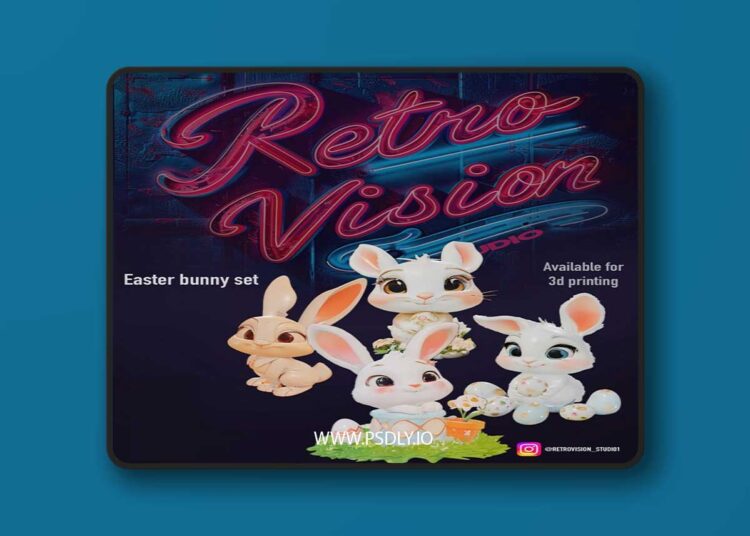 Easter Bunny Home Decor – 3D Print Model 1 Easter Bunny Home Decor – 3D Print Model 1