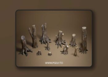 Foliage VOL.37- Tree Stumps (NANITE + LOW POLY) [5.3 – 5.6]